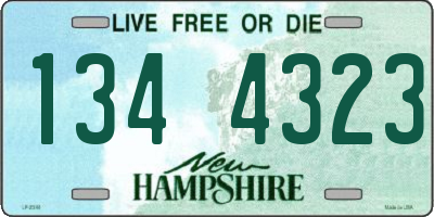 NH license plate 1344323