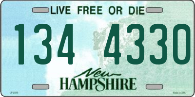 NH license plate 1344330