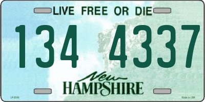NH license plate 1344337
