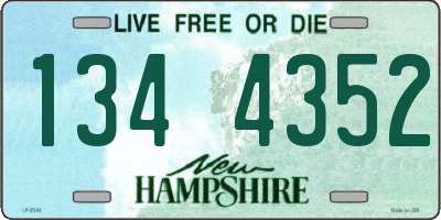 NH license plate 1344352