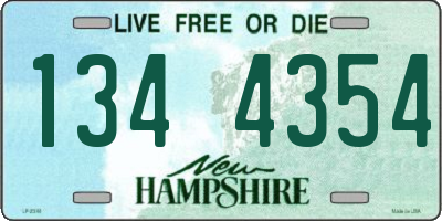 NH license plate 1344354