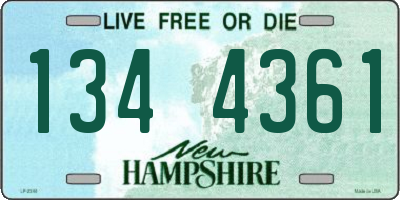 NH license plate 1344361