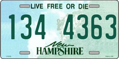 NH license plate 1344363