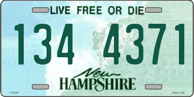 NH license plate 1344371