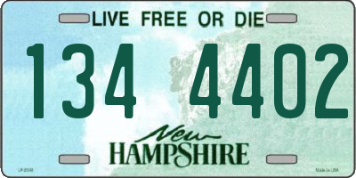 NH license plate 1344402