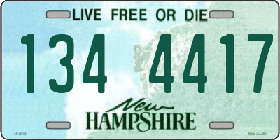 NH license plate 1344417