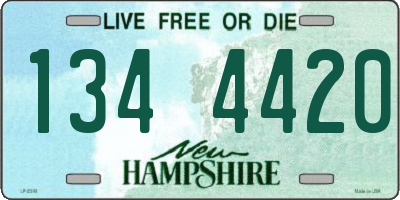 NH license plate 1344420