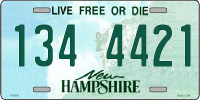 NH license plate 1344421