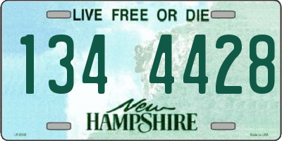 NH license plate 1344428