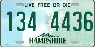 NH license plate 1344436