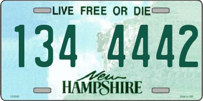 NH license plate 1344442