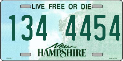 NH license plate 1344454