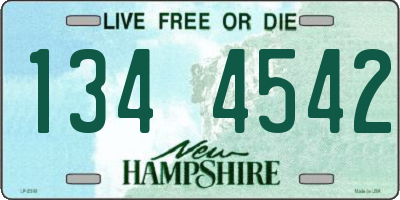 NH license plate 1344542