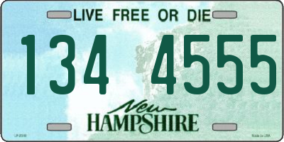 NH license plate 1344555