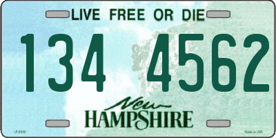 NH license plate 1344562