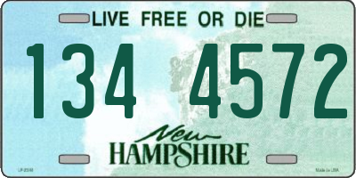 NH license plate 1344572