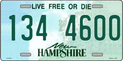 NH license plate 1344600