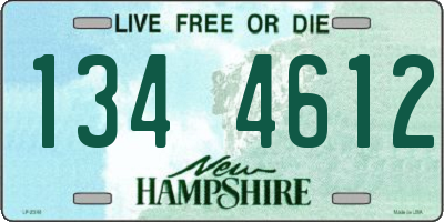NH license plate 1344612