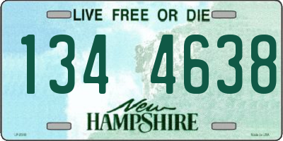 NH license plate 1344638
