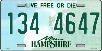 NH license plate 1344647