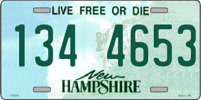 NH license plate 1344653