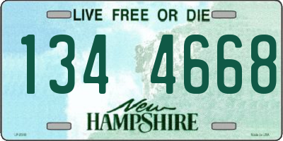 NH license plate 1344668