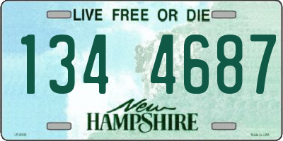 NH license plate 1344687
