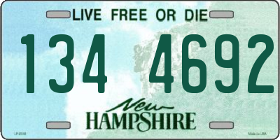NH license plate 1344692