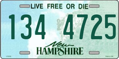 NH license plate 1344725