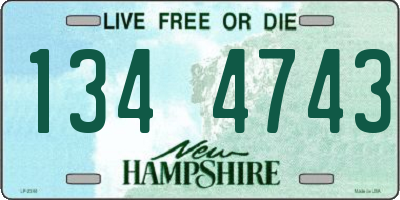 NH license plate 1344743
