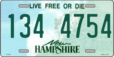 NH license plate 1344754