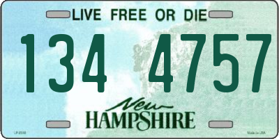 NH license plate 1344757