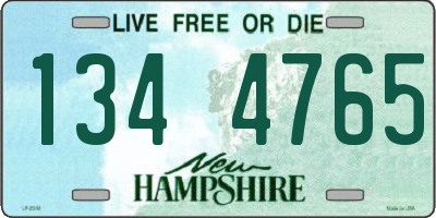NH license plate 1344765