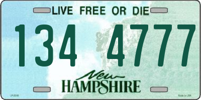 NH license plate 1344777