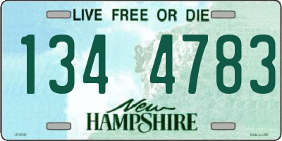 NH license plate 1344783