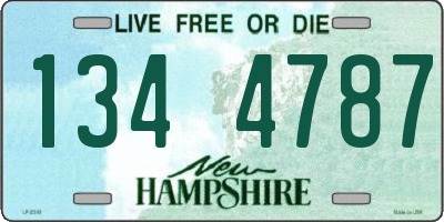 NH license plate 1344787