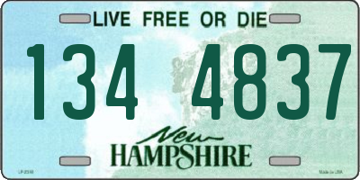 NH license plate 1344837