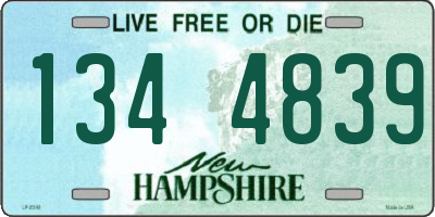 NH license plate 1344839