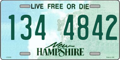 NH license plate 1344842