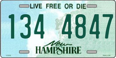 NH license plate 1344847