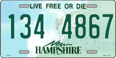NH license plate 1344867