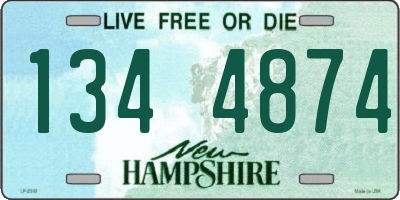NH license plate 1344874