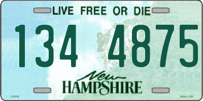 NH license plate 1344875