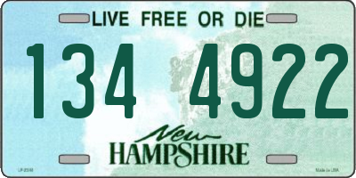 NH license plate 1344922