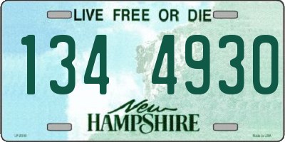 NH license plate 1344930