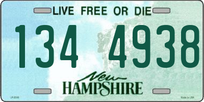NH license plate 1344938