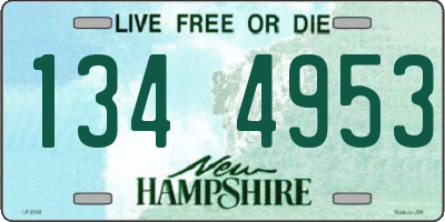 NH license plate 1344953
