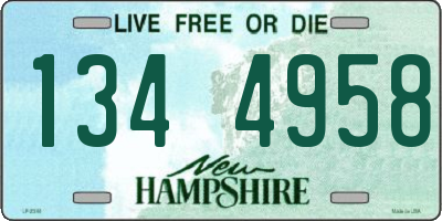 NH license plate 1344958