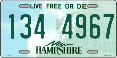 NH license plate 1344967