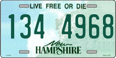 NH license plate 1344968